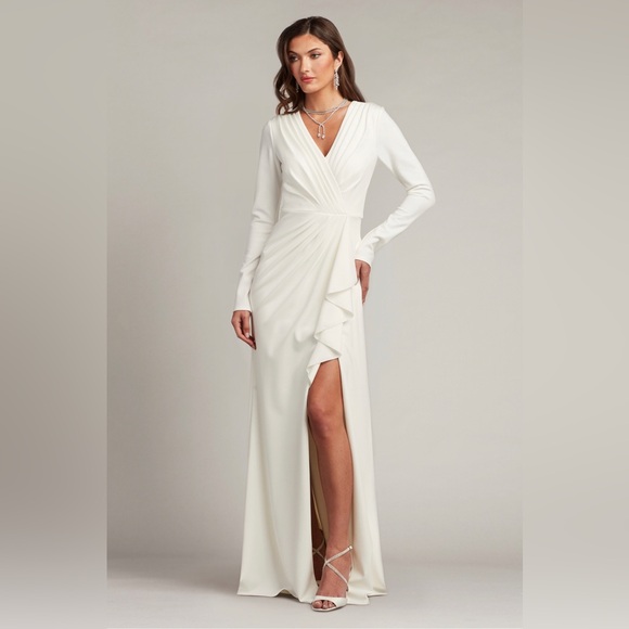 TADASHI SHOJI - KLEIMAN CASCADING DRAPE GOWN - Picture 4 of 5